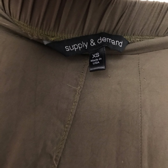 SUPPLY&DEMAND Olive Green front-split pants, EUC. - Picture 5 of 6